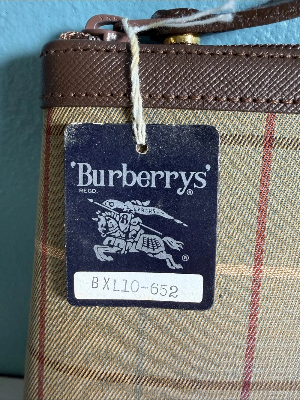 NWT Vintage Burberrys House Check Pouch Clutch